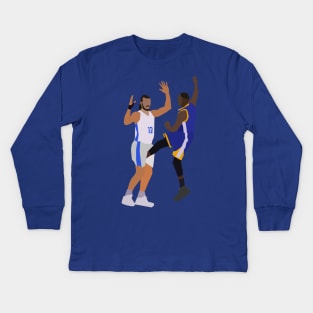 Draymond Green Kick Steven Adams Kids Long Sleeve T-Shirt